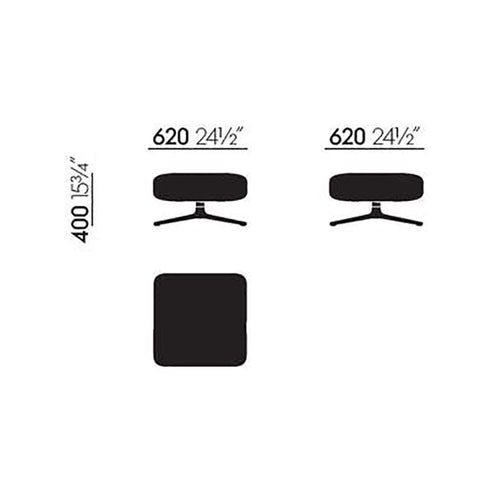 Grand Repos Lounge Chair & Ottoman / Fabric